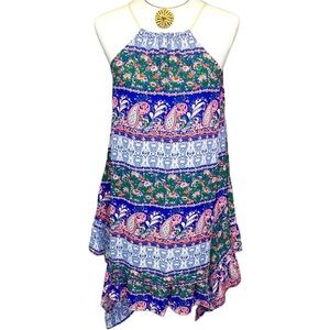 Sugar + Lips Halter Neck Asymmetrical Hem Dress